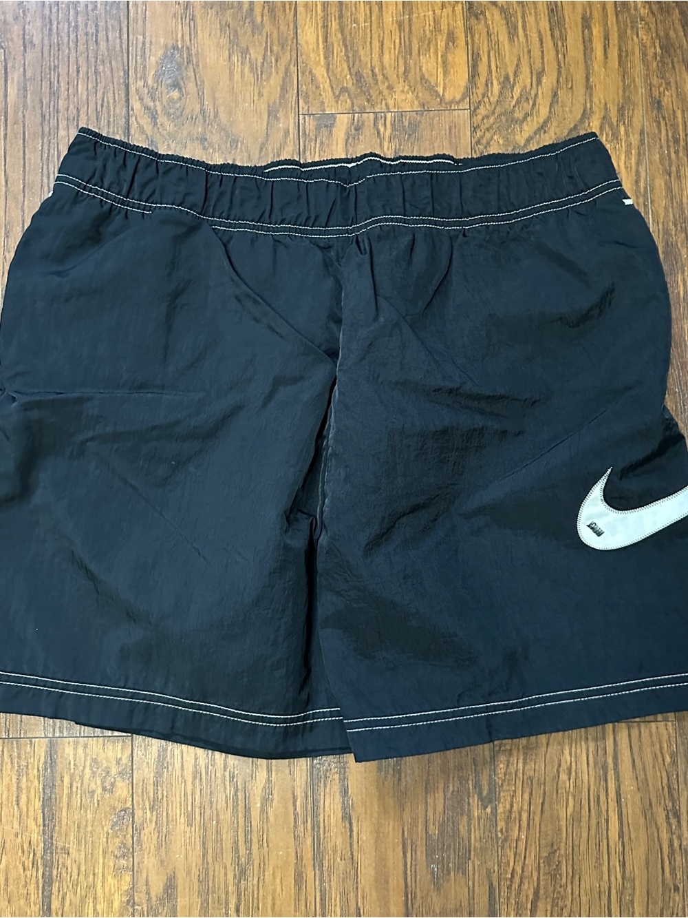 Nike logo black nylon shorts men’s XL